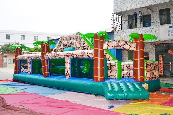 forest mountain inflatable obstacle course