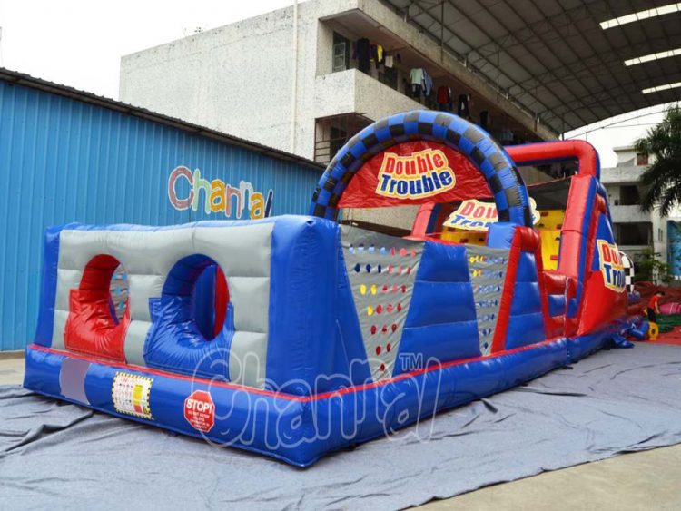 double trouble inflatable obstacle course