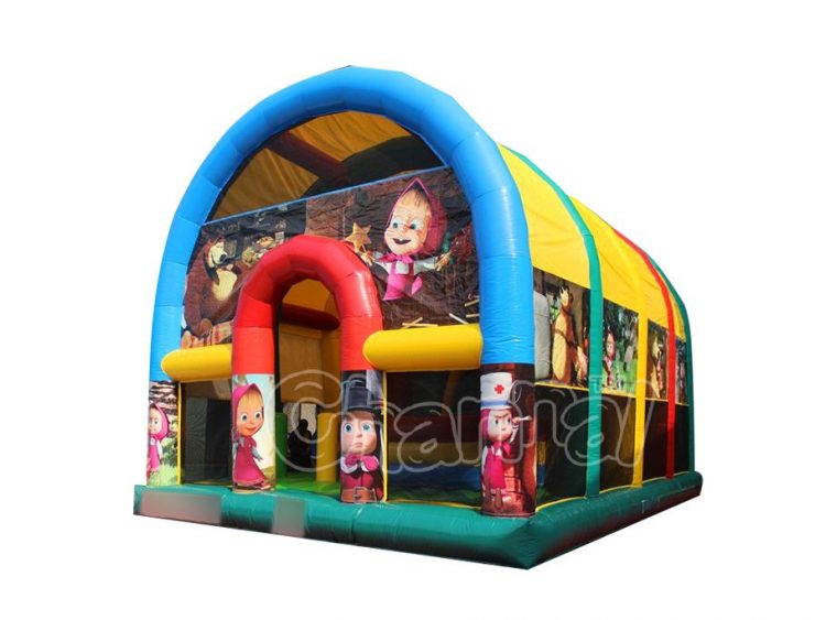 masha and the bear inflatable playground