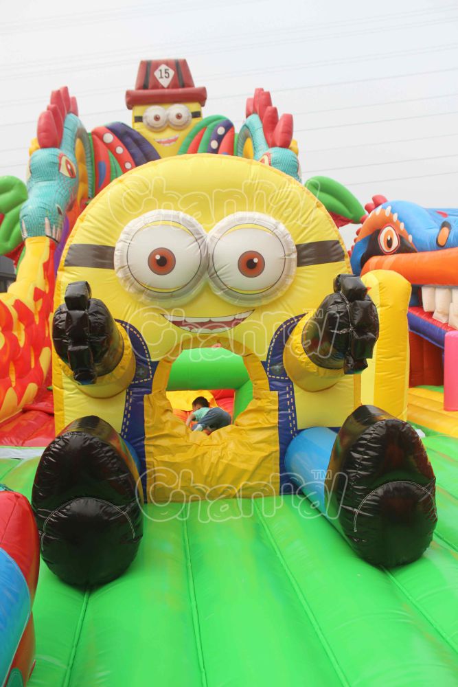 Giant Minion Slide Playground Channal Inflatables