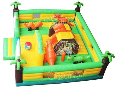 dinosaur world inflatable playground