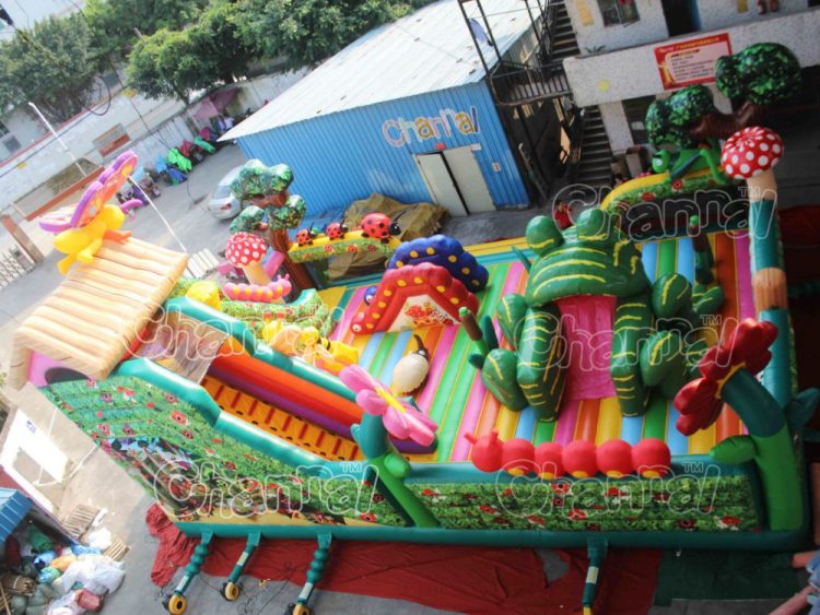 jungle insects themed inflatable playground