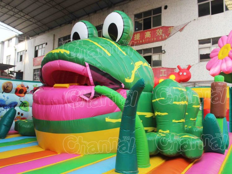 inflatable frog slide