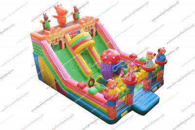 animal inflatable playground with slide