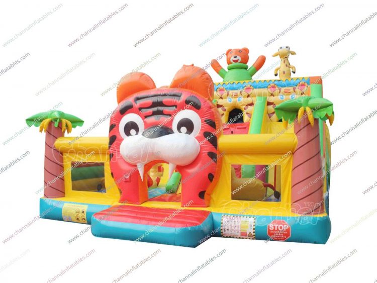 tiger inflatable playground