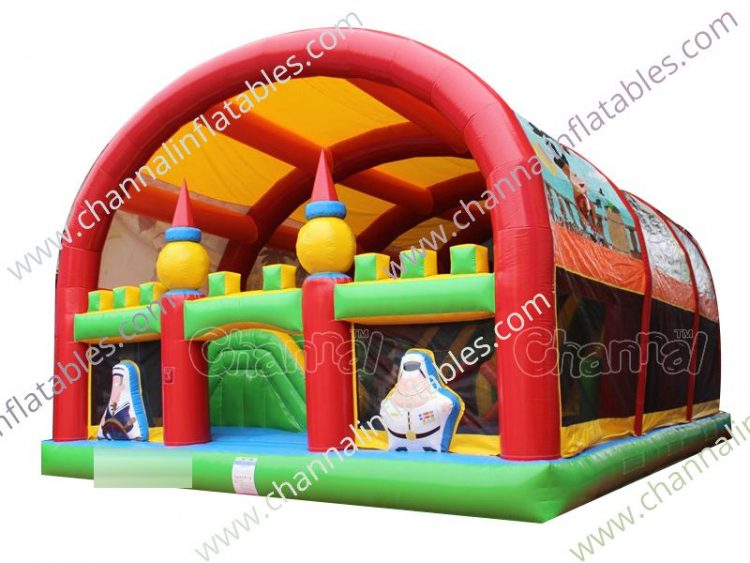 navy vs pirate inflatable playground