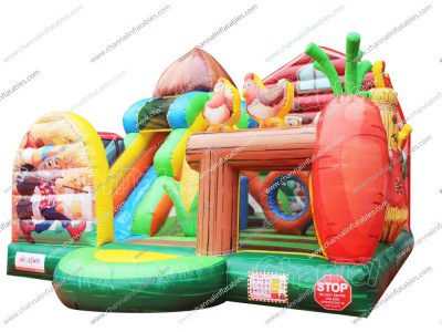 farm theme inflatable play field for kids