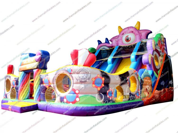 alien base inflatable slide playground