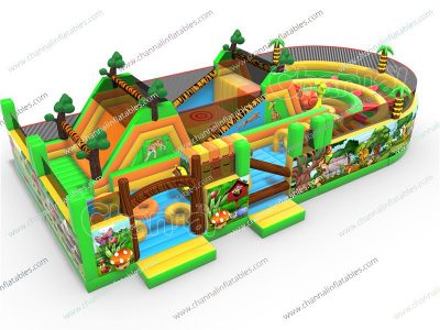 forest animals inflatable obstacle playground for kids