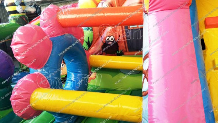 inflatable obstacles on bouncer