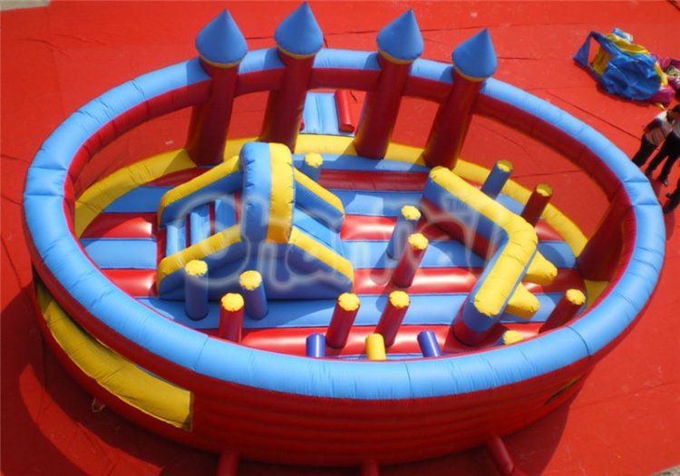 kids rounded inflatable obstacle playground