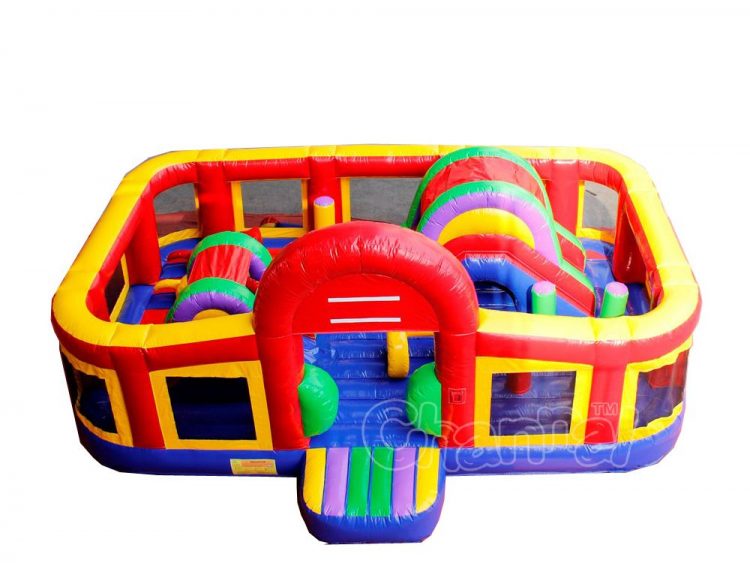 bouncy inflatable interactive obstacle playground