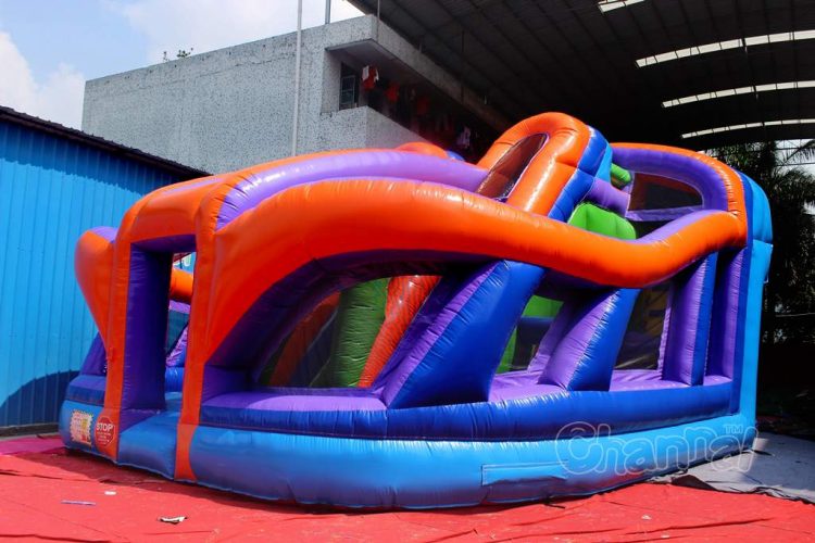 wacky inflatable obstacle playground