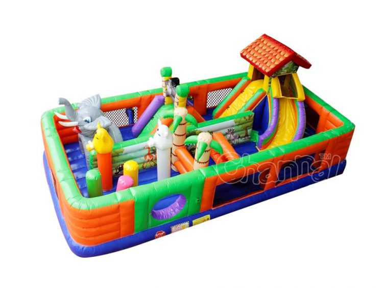 inflatable safari interactive playground for sale