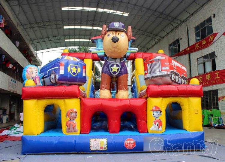 paw patrol bounce obstacle course