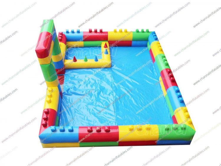 inflatable foam pit with air balls