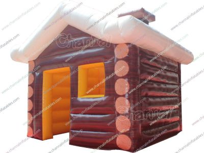 inflatable log cabin