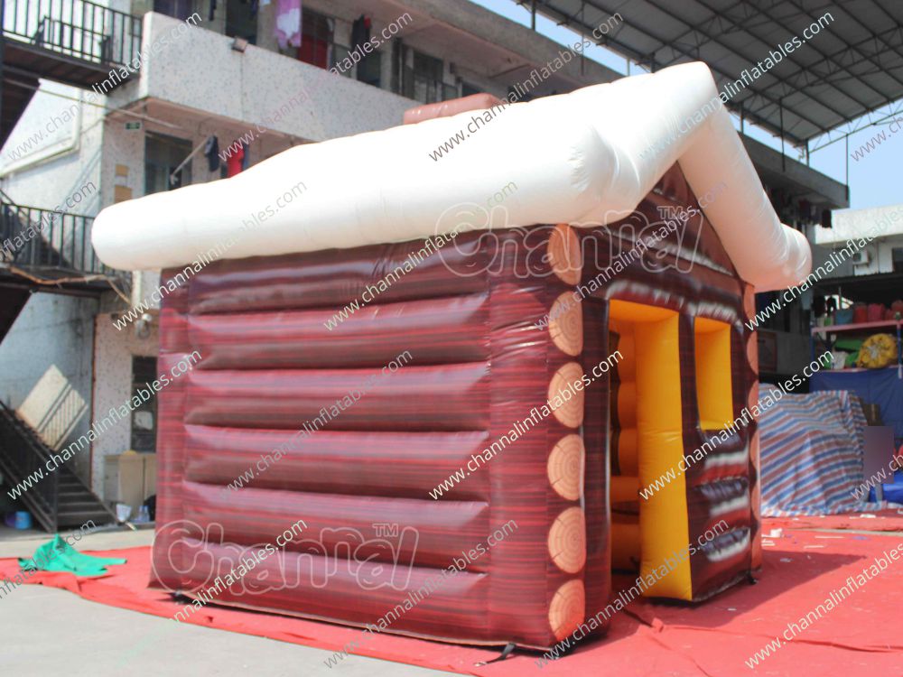 inflatable log cabin tent house