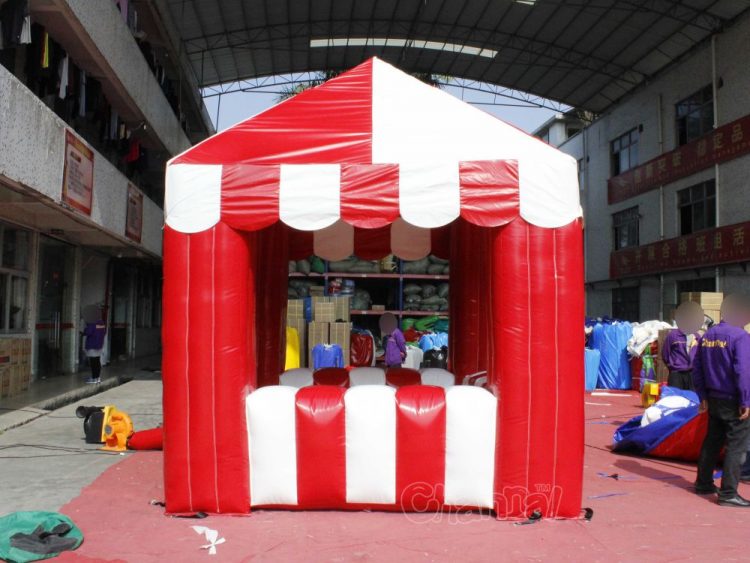 large inflatable carnival booth for selling games and foods