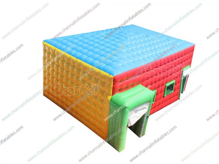 colorful inflatable cube tent