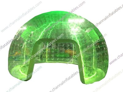 green inflatable transparent tent