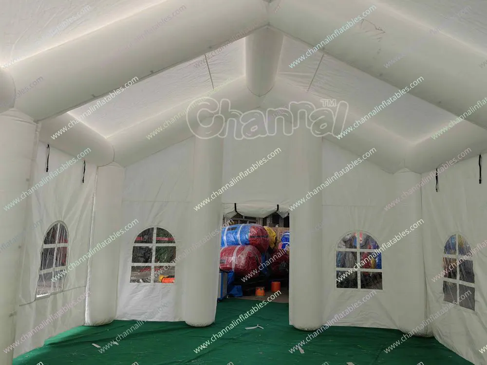inside led inflatable tent (door and windows)