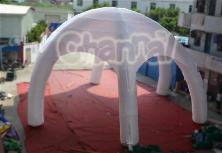 white inflatable tent