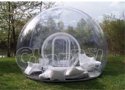 transparent and clear inflatable bubble tent for garden camping