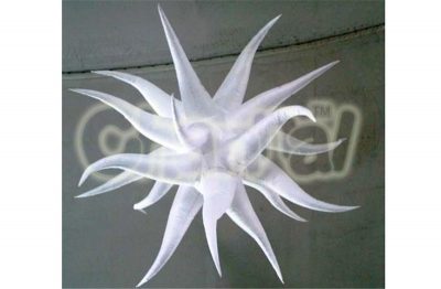 white inflatable led hanging star light