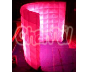 led light inflatable curved wall for photographing