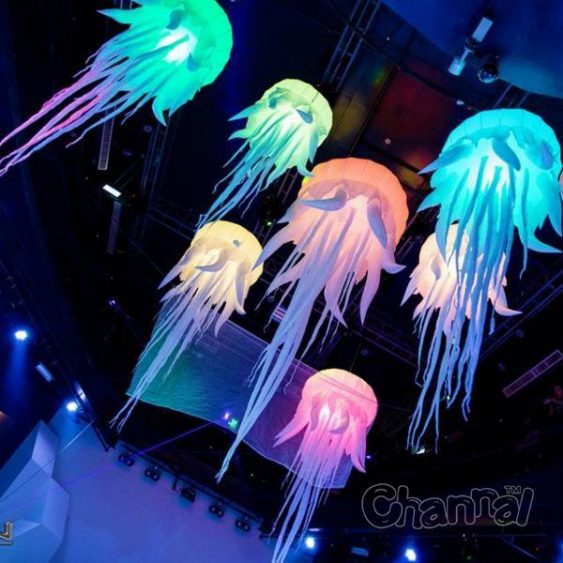 Inflatable Hanging Jellyfish Decoration Lights - Channal Inflatables