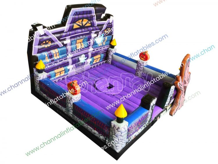 Halloween haunted house inflatable rodeo mat
