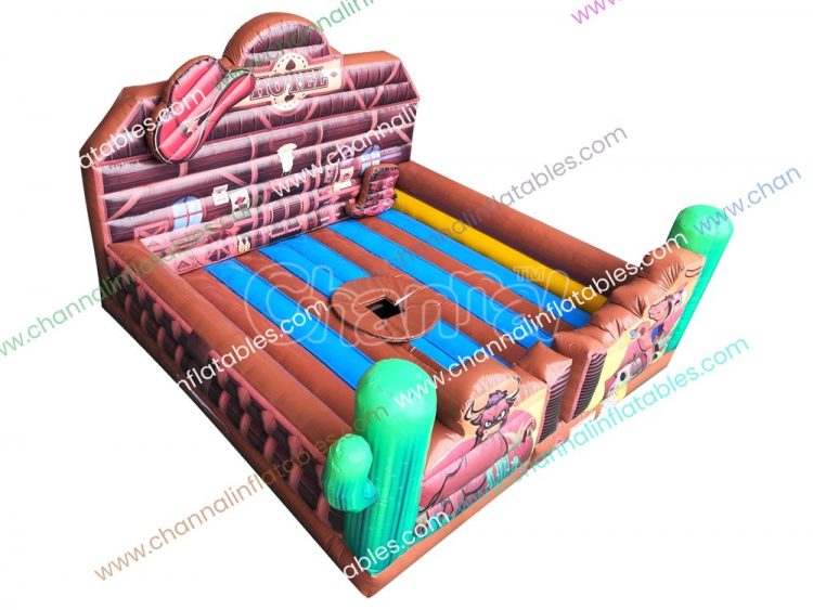 wild west inflatable rodeo mat