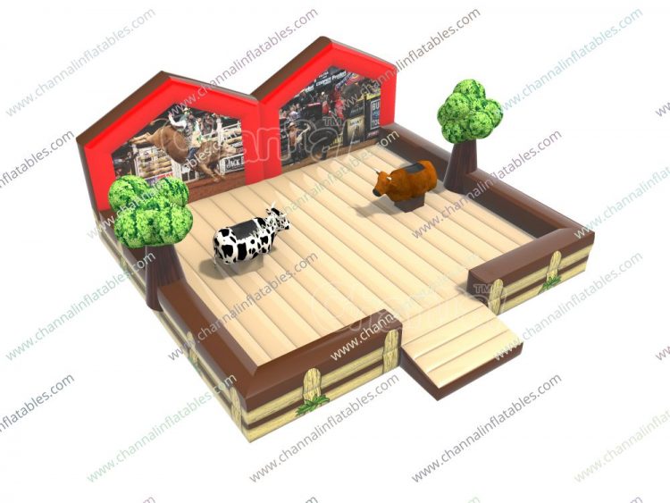 bull riding inflatable platform