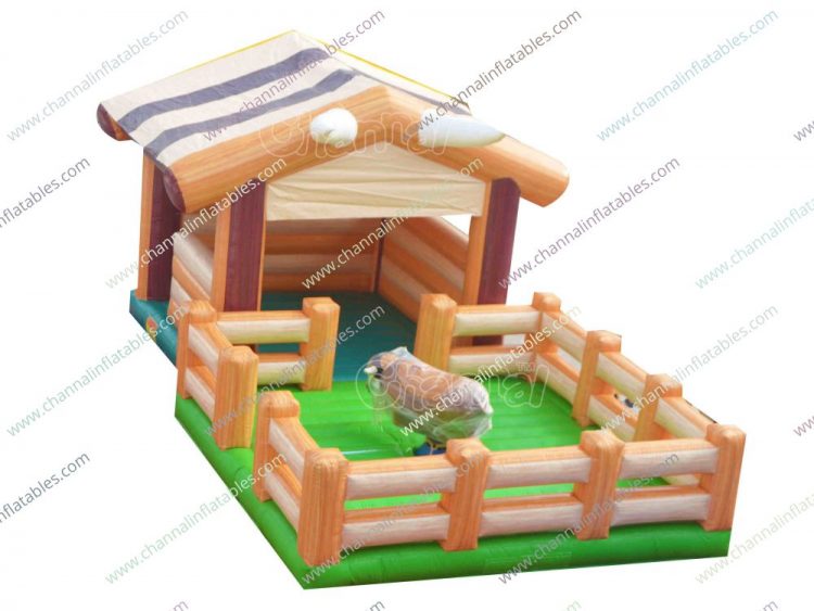 blow up bull riding bounce house