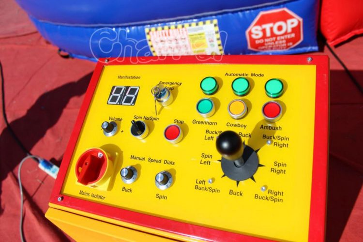 speed control box panel of inflatable mechanical bull