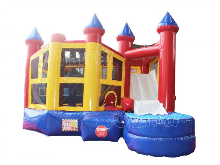 modular 5 in 1 water bounce house with slide