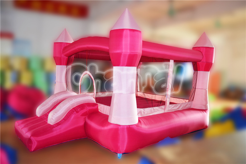 Pink Castle Inflatable Nylon Bouncer Channal Inflatables