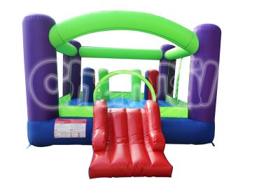 green blue inflatable nylon bouncer