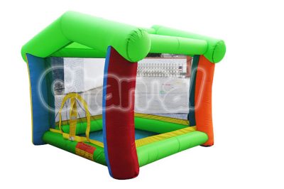 green inflatable nylon bounce house