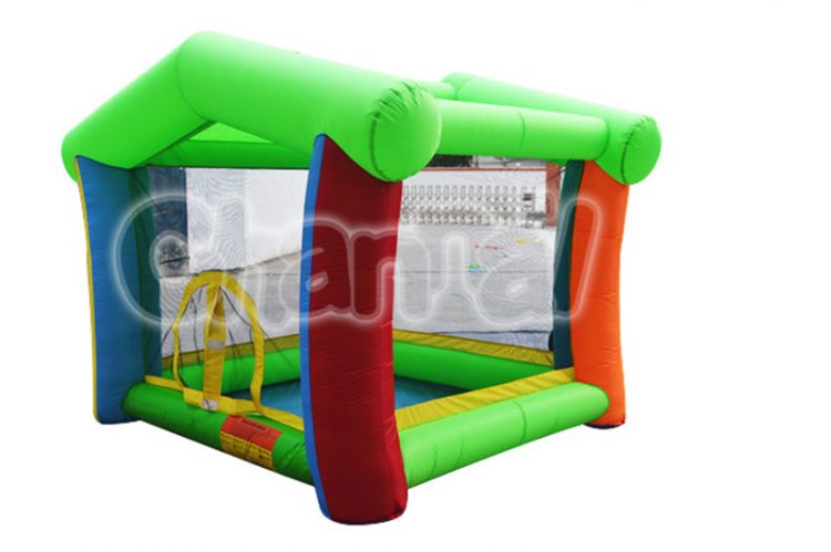 green inflatable nylon bounce house