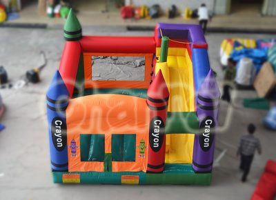 crayon castle inflatable nylon combo