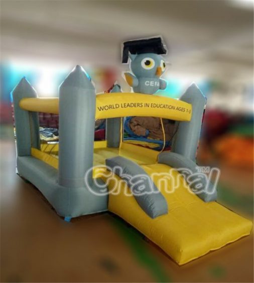 nylon slide bounce house for school and toddlers