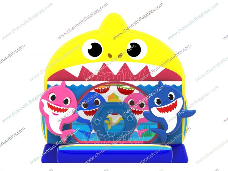 front side of baby shark bouncer