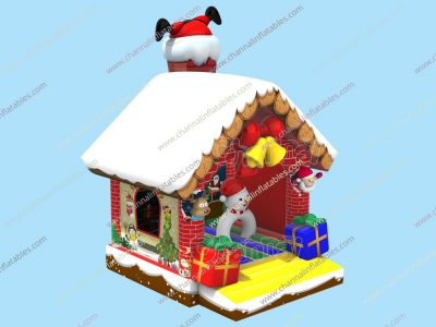 santa stuck in chimney bounce house