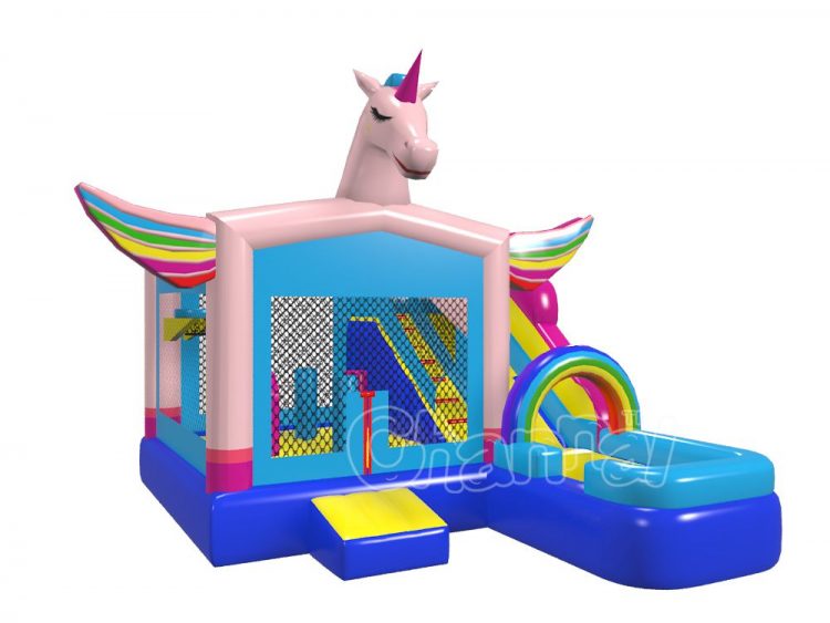 commercial grade inflatable unicorn wet combo for sale
