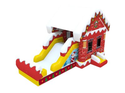 Xmas house inflatable combo with slide for sale