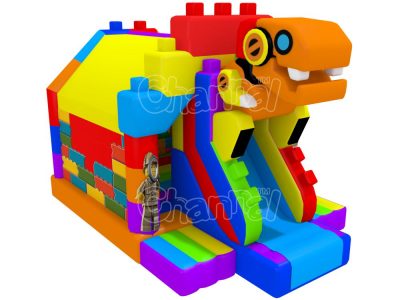 lego robot dinosaur inflatable combo