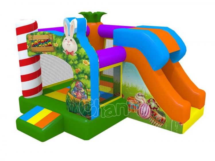 Easter theme kids bouncer with slide