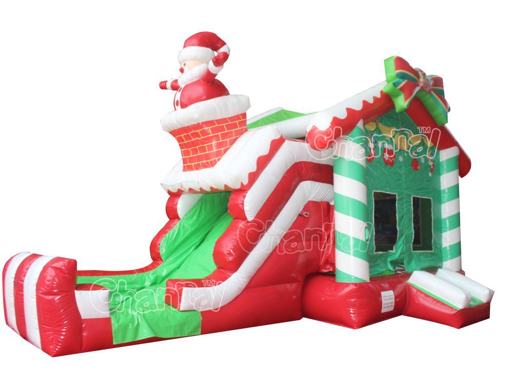 Christmas Bounce House With Slide For Sale Channal Inflatables